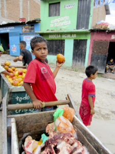 Hunger drives the kids to find work.
