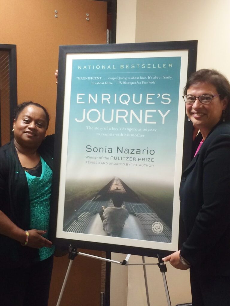 Lourdes and Sonia at Sam Houston State Univerisity, 2015. [Credit: Jesse Starkey] 