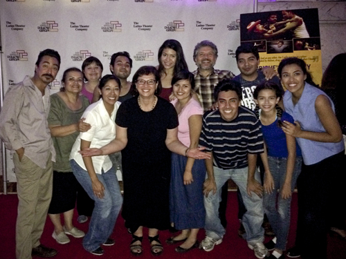 Sonia with the cast in October 2014.