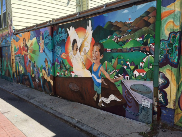 Artist Josue Rojas said Enrique's Journey inspired this mural in San Francisco's famed Balmy Alley.